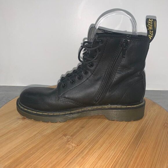 Doc Dr Martens Black Delaney Leather Boots Women’s Size 5 Men’s 4 Side Zip - Picture 2 of 10